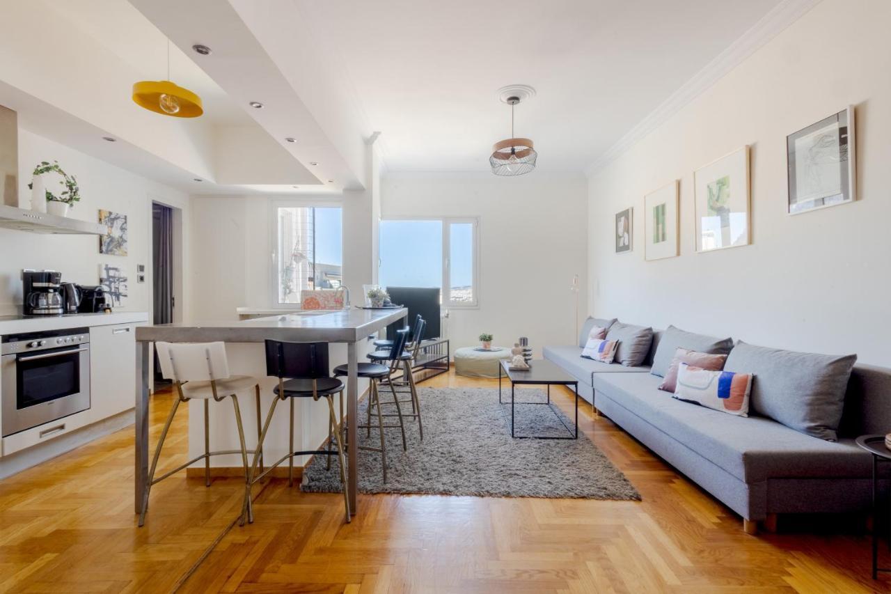 3 Bdr Apt Incredible Acropolis View Aten Exteriör bild