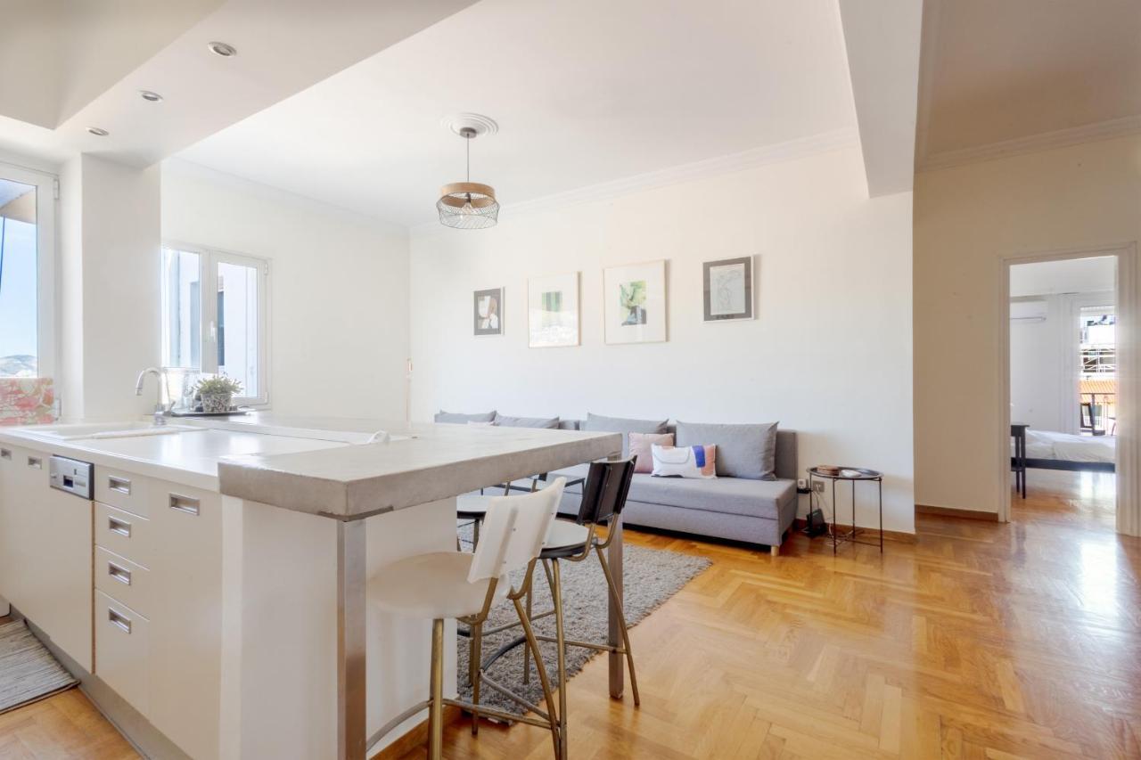 3 Bdr Apt Incredible Acropolis View Aten Exteriör bild