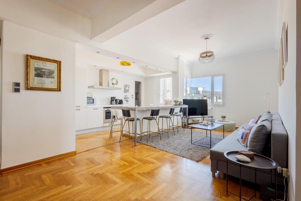 3 Bdr Apt Incredible Acropolis View Aten Exteriör bild